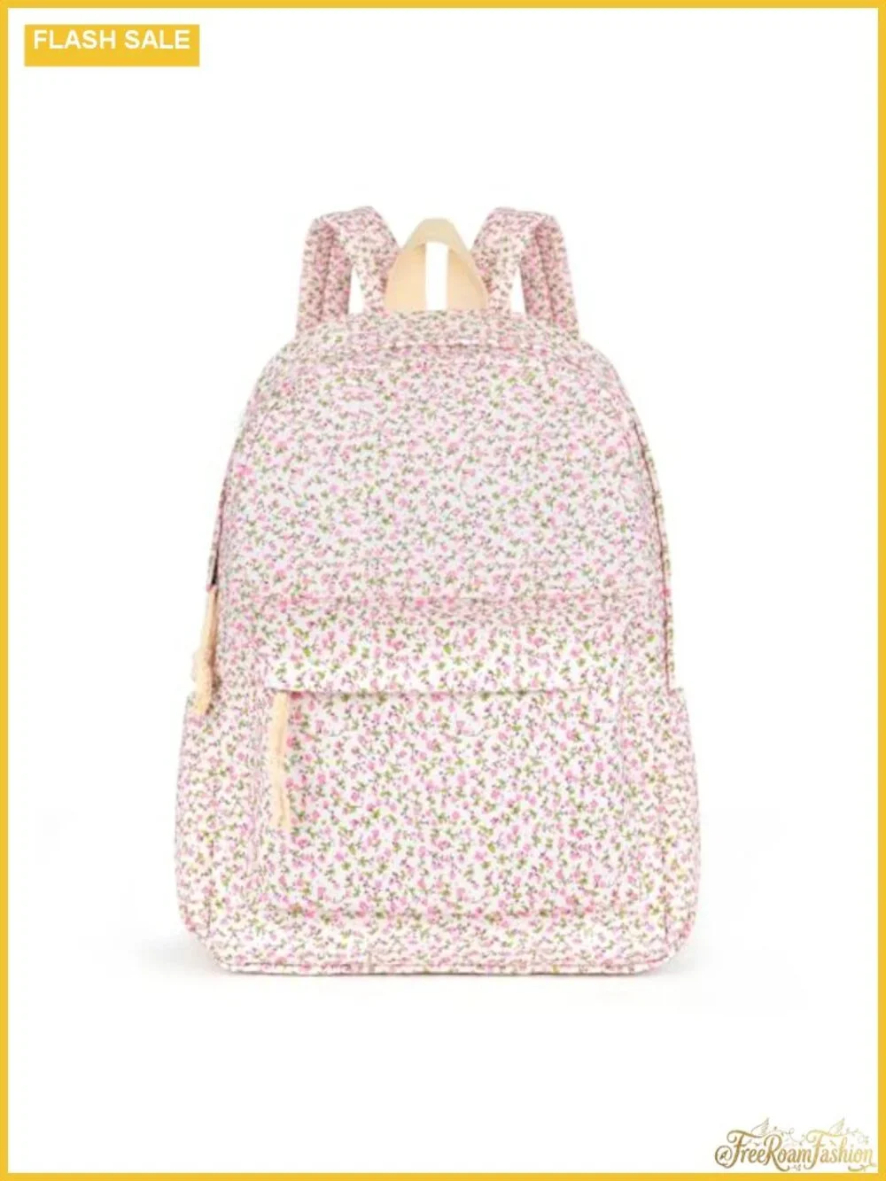 Waterproof Nylon Floral Backpack Women Teen Girl School Bag Tablet Compartment